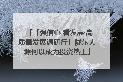 「强信心 看发展·高质量发展调研行」陇东大塬何以成为投资热土