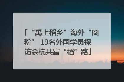 “禹上稻乡”海外“圈粉” 19名外国学员探访余杭共富“稻”路