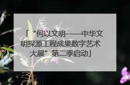 “何以文明——中华文明探源工程成果数字艺术大展”第二季启动