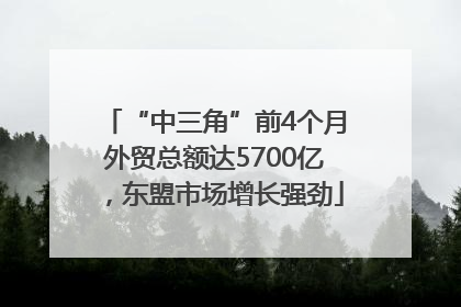 “中三角”前4个月外贸总额达5700亿，东盟市场增长强劲