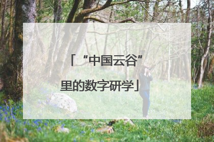 “中国云谷”里的数字研学