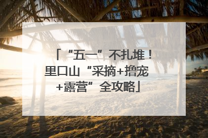 “五一”不扎堆！里口山“采摘+撸宠+露营”全攻略