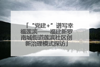“党建+”谱写幸福莲滨——福建新罗南城街道莲滨社区创新治理模式探访