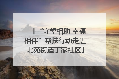 “守望相助 幸福相伴”帮扶行动走进北苑街道丁家社区