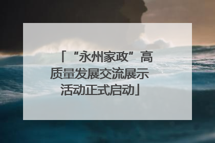 “永州家政”高质量发展交流展示活动正式启动