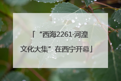 “西海2261·河湟文化大集”在西宁开幕