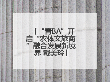 “青BA”开启“农体文旅商”融合发展新境界 戴美玲