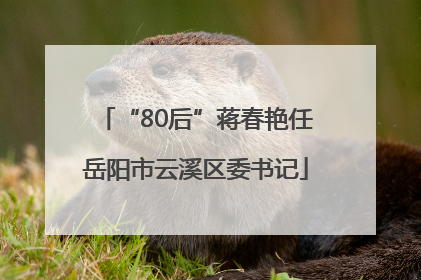 “80后”蒋春艳任岳阳市云溪区委书记