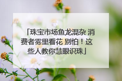 珠宝市场鱼龙混杂 消费者雾里看花 别怕！这些人教你慧眼识珠