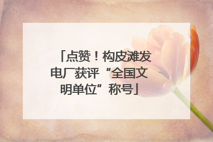 点赞！构皮滩发电厂获评“全国文明单位”称号