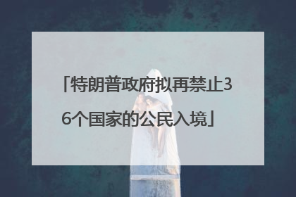 特朗普政府拟再禁止36个国家的公民入境