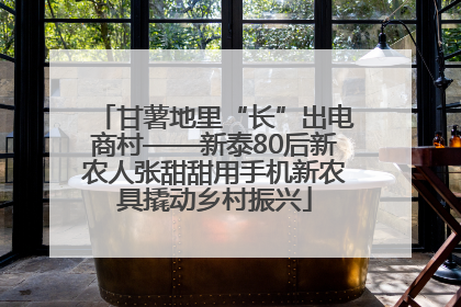 甘薯地里“长”出电商村——新泰80后新农人张甜甜用手机新农具撬动乡村振兴