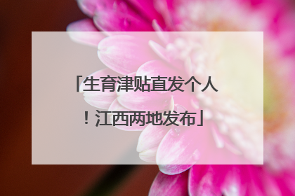 生育津贴直发个人！江西两地发布