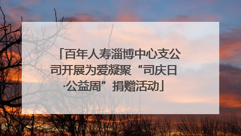 百年人寿淄博中心支公司开展为爱凝聚“司庆日·公益周”捐赠活动
