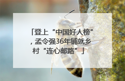 登上“中国好人榜”，孟令强36年铺就乡村“连心邮路”
