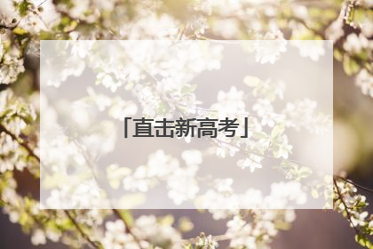 直击新高考