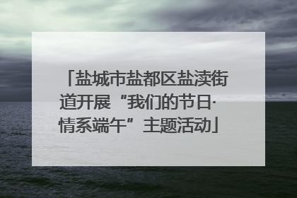 盐城市盐都区盐渎街道开展“我们的节日·情系端午”主题活动