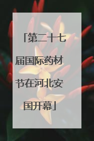 第二十七届国际药材节在河北安国开幕