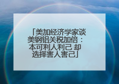 美加经济学家谈美钢铝关税加倍：本可利人利己 却选择害人害己