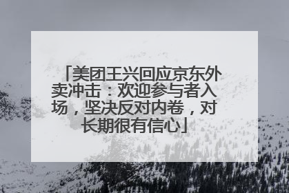 美团王兴回应京东外卖冲击：欢迎参与者入场，坚决反对内卷，对长期很有信心