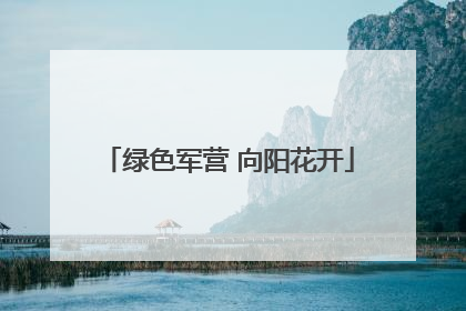 绿色军营 向阳花开
