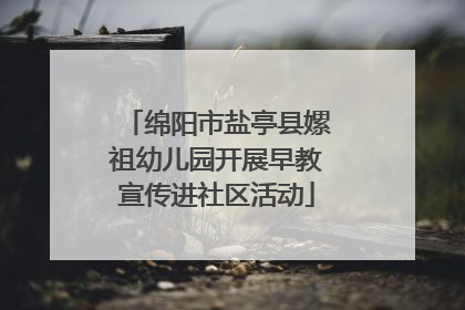 绵阳市盐亭县嫘祖幼儿园开展早教宣传进社区活动