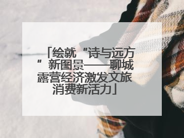 绘就“诗与远方”新图景——聊城露营经济激发文旅消费新活力