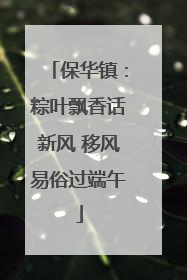 保华镇：粽叶飘香话新风 移风易俗过端午