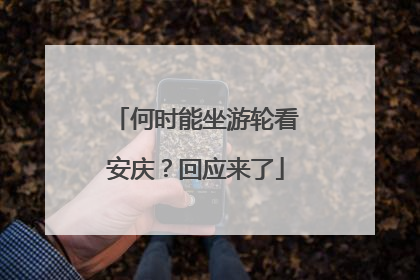 何时能坐游轮看安庆?回应来了