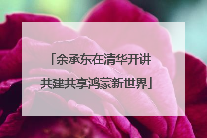 余承东在清华开讲 共建共享鸿蒙新世界