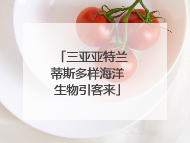 三亚亚特兰蒂斯多样海洋生物引客来