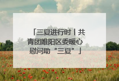 三夏进行时丨共青团睢阳区委暖心慰问助“三夏”