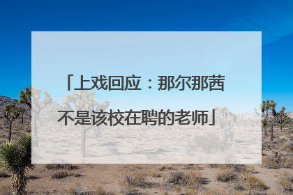 上戏回应：那尔那茜不是该校在聘的老师
