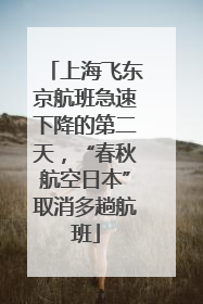 上海飞东京航班急速下降的第二天，“春秋航空日本”取消多趟航班