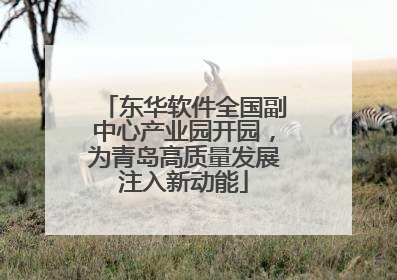东华软件全国副中心产业园开园，为青岛高质量发展注入新动能