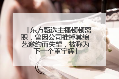 东方甄选主播顿顿离职，曾因公司推掉其综艺邀约而失望，被称为下一个董宇辉