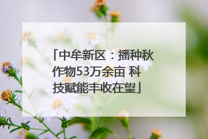 中牟新区：播种秋作物53万余亩 科技赋能丰收在望