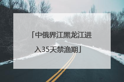 中俄界江黑龙江进入35天禁渔期