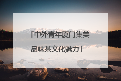 中外青年厦门集美品味茶文化魅力