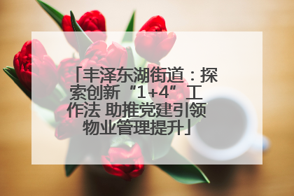丰泽东湖街道：探索创新“1+4”工作法 助推党建引领物业管理提升