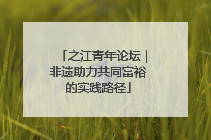 之江青年论坛｜非遗助力共同富裕的实践路径