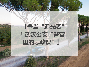 争当“追光者”！武汉公安“警营里的思政课”