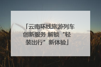 云南环线旅游列车创新服务 解锁“轻装出行”新体验