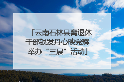 云南石林县离退休干部银发丹心映党辉举办“三展”活动