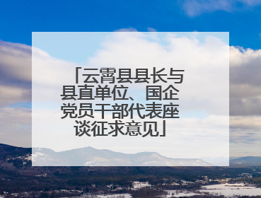 云霄县县长与县直单位、国企党员干部代表座谈征求意见