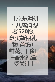 京东调研：八成消费者520愿意买新品礼物 首饰+鲜花、口红+香水礼盒受关注