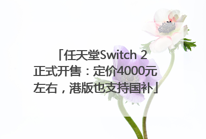 任天堂Switch 2正式开售：定价4000元左右，港版也支持国补