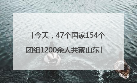 今天，47个国家154个团组1200余人共聚山东
