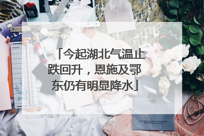 今起湖北气温止跌回升，恩施及鄂东仍有明显降水