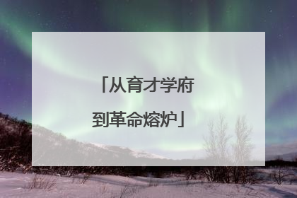 从育才学府到革命熔炉